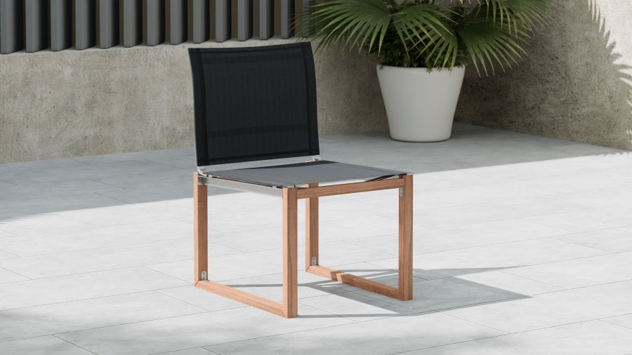 Tulum Water Resistant Mesh Fabric Outdoor Patio Dining Side Chair