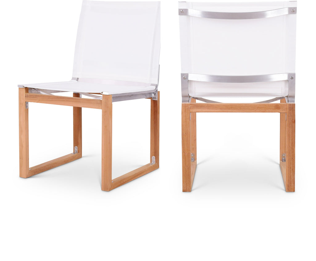 Tulum Water Resistant Mesh Fabric Outdoor Patio Dining Side Chair