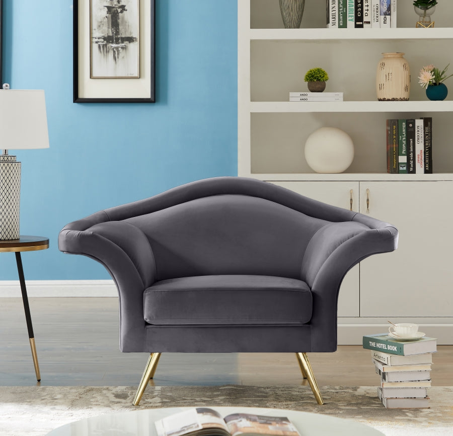 Lips Velvet Upholstered Chair