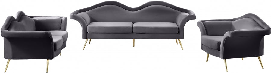 Lips Velvet Upholstered Chair