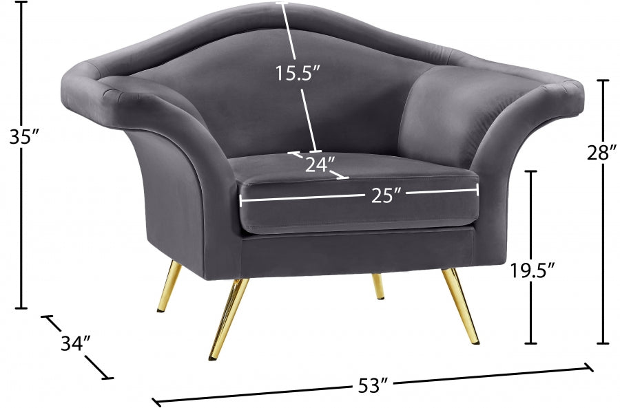 Lips Velvet Upholstered Chair