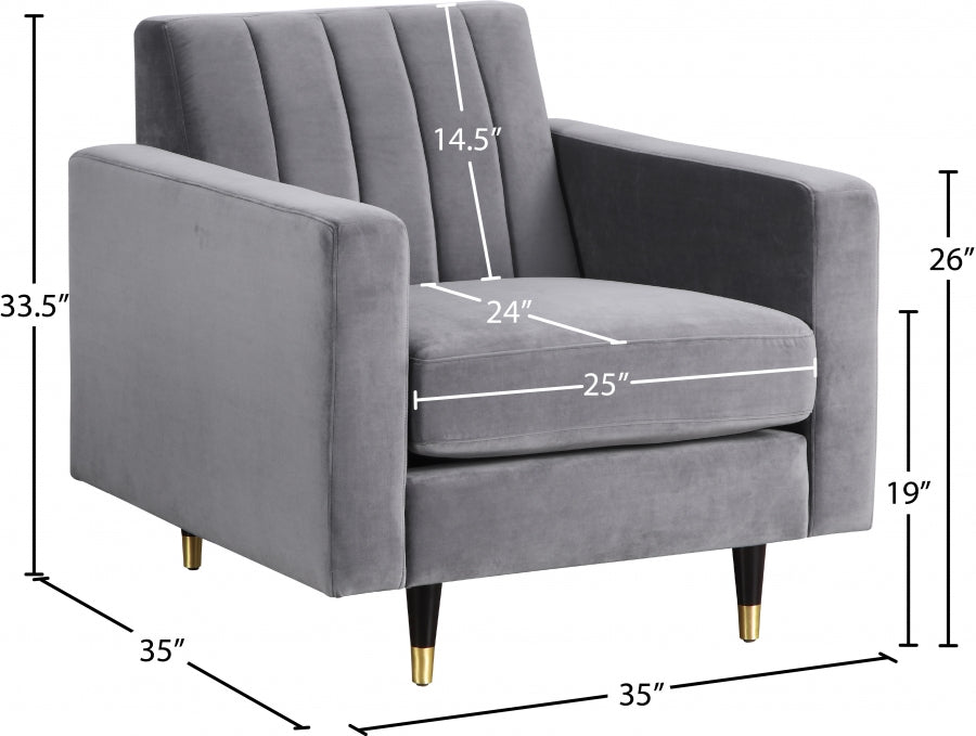Lola Velvet Upholstered Chair