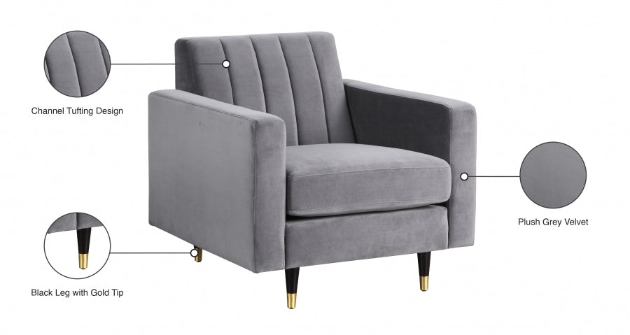 Lola Velvet Upholstered Chair