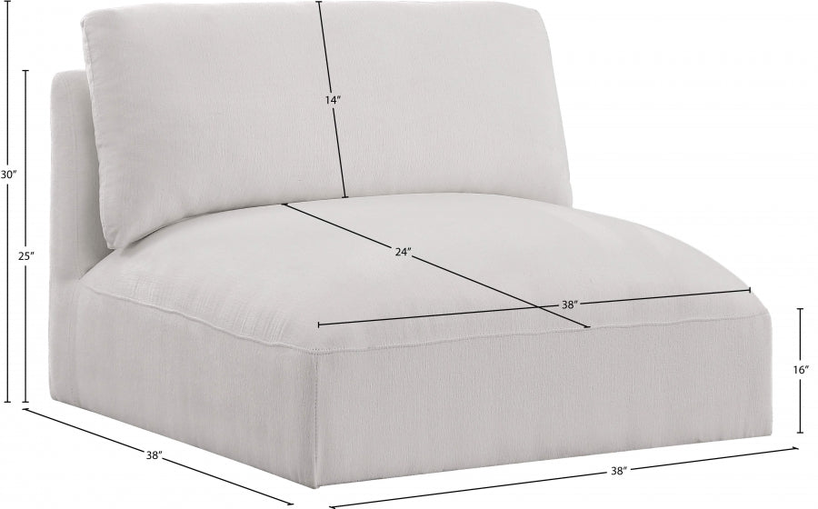 Ease Fabric Upholstered Armless Modular Chair