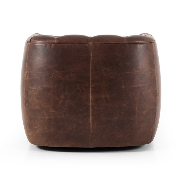Hattie Leather Swivel Chair