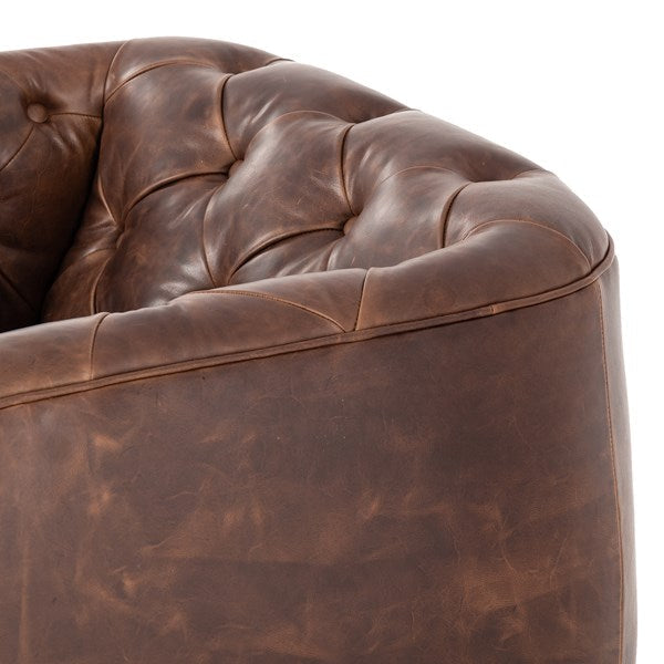 Hattie Leather Swivel Chair
