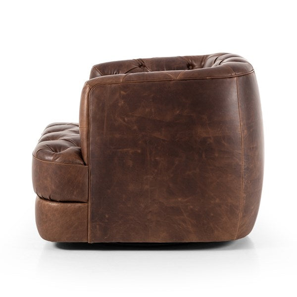 Hattie Leather Swivel Chair