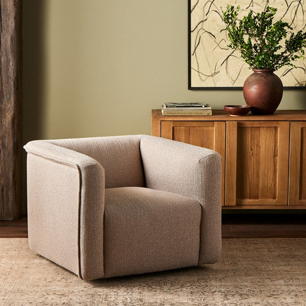 Shaw Leather Swivel Chair