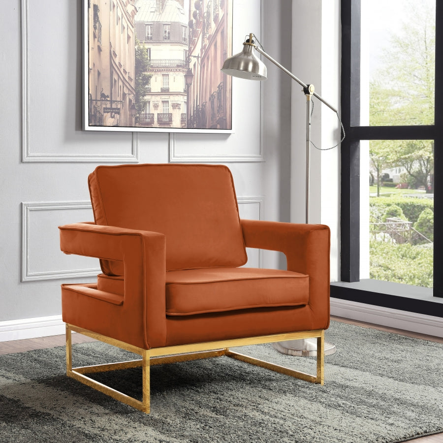 Noah Velvet Upholstered Accent Chair