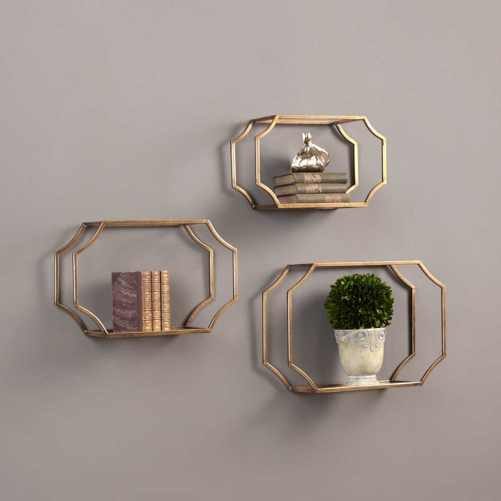 Lindee Wall Shelves, S/3