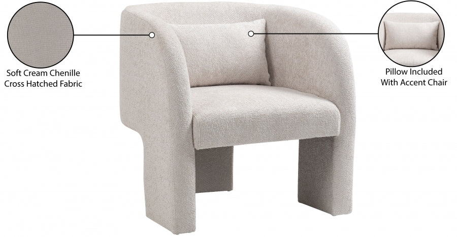 Sawyer Chenille Fabric Upholstered Accent Chair