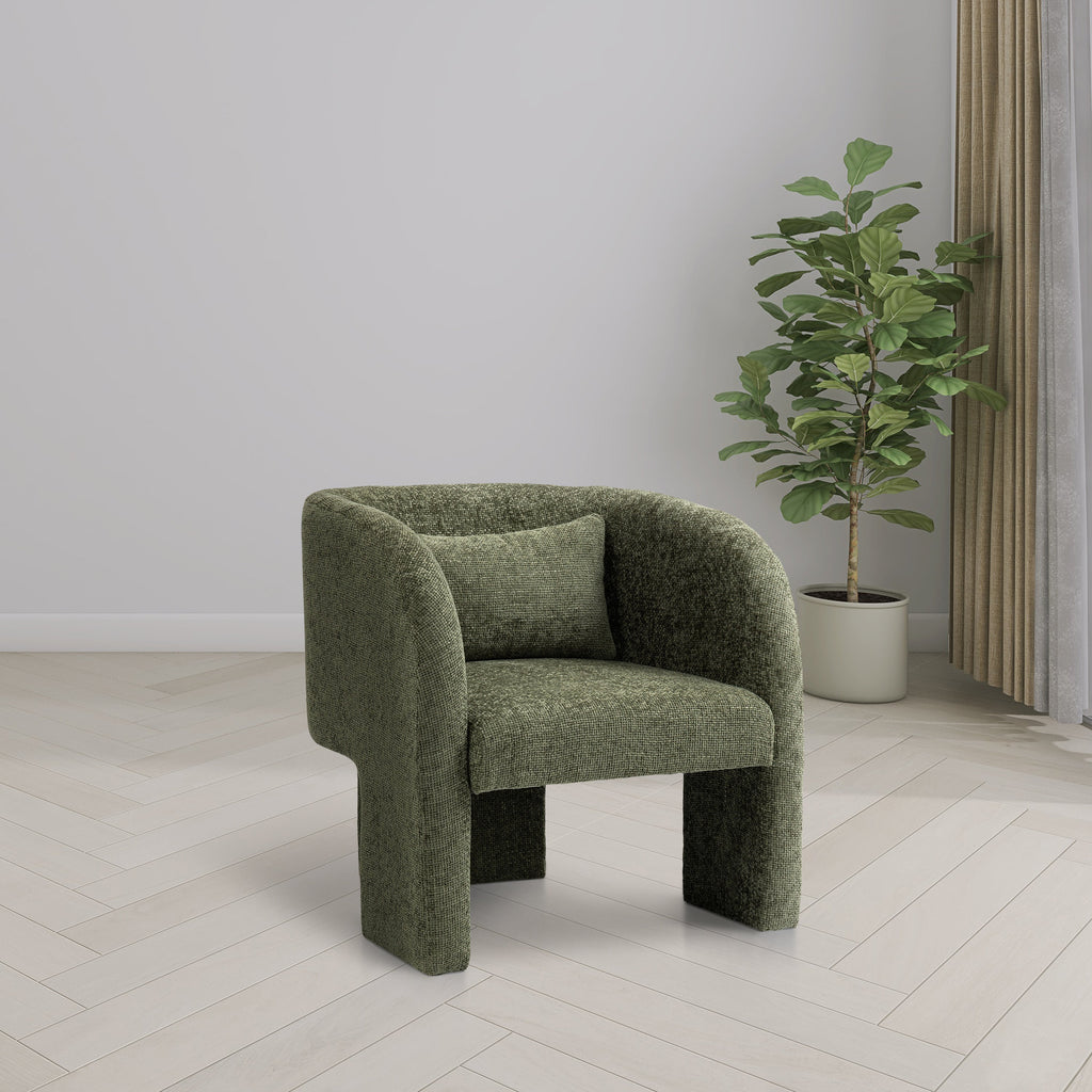 Sawyer Chenille Fabric Upholstered Accent Chair
