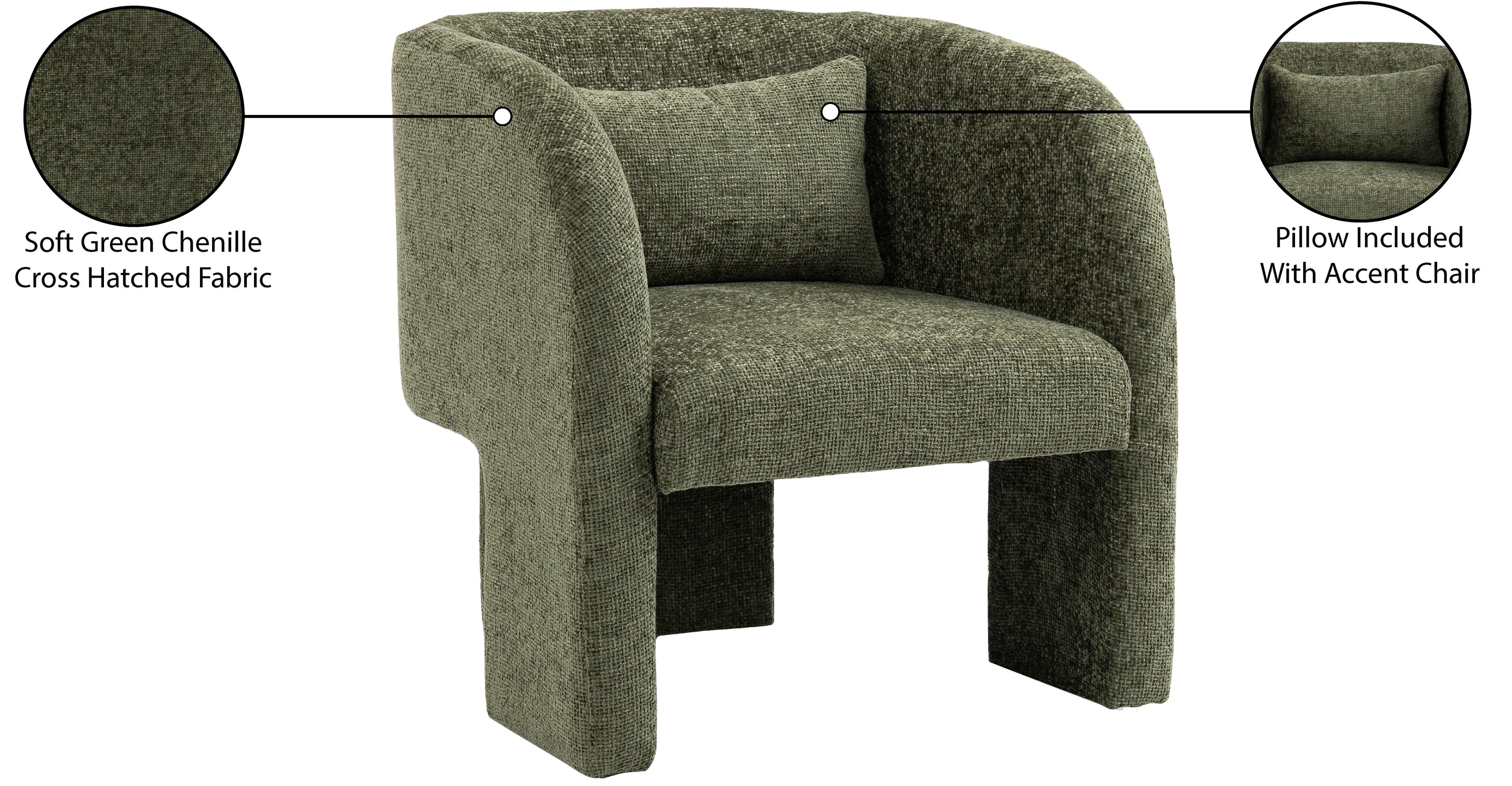 Sawyer Chenille Fabric Upholstered Accent Chair