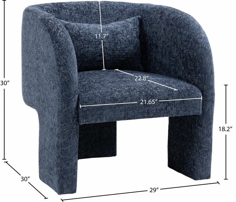 Sawyer Chenille Fabric Upholstered Accent Chair