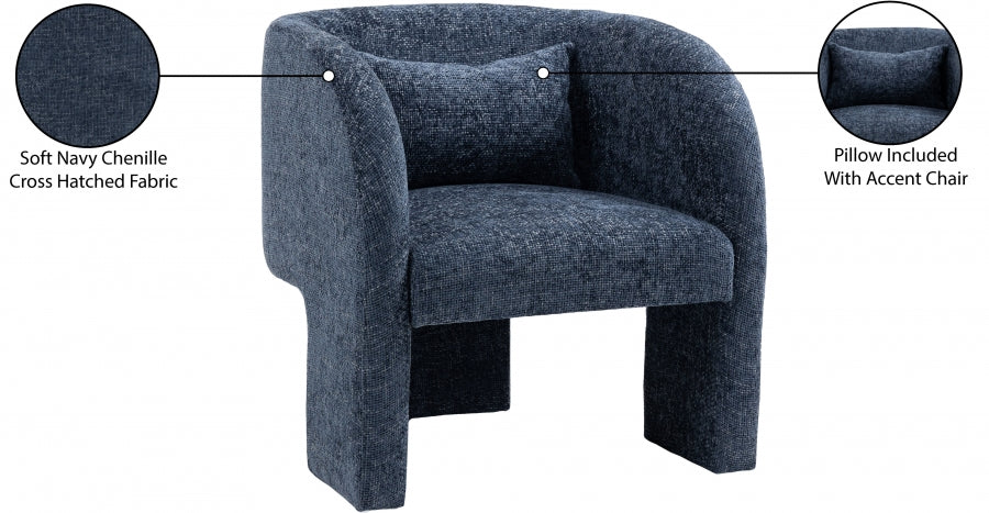 Sawyer Chenille Fabric Upholstered Accent Chair