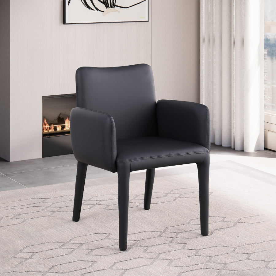 Pelle Vegan Leather Upholstered Dining Chair / Accent Chair