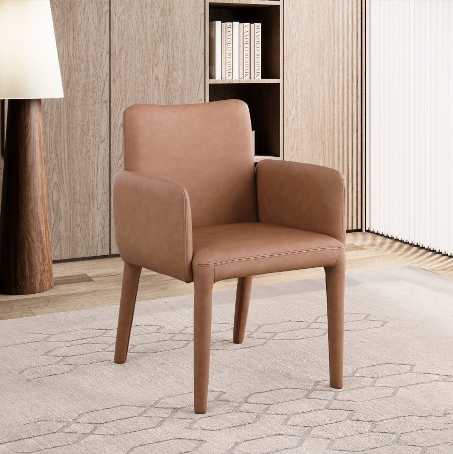 Pelle Vegan Leather Upholstered Dining Chair / Accent Chair