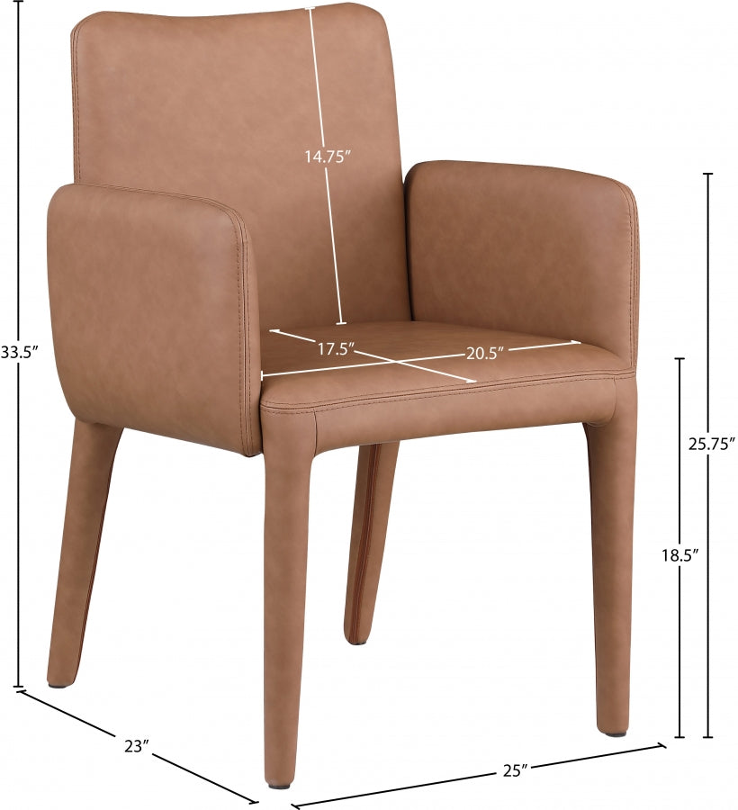 Pelle Vegan Leather Upholstered Dining Chair / Accent Chair