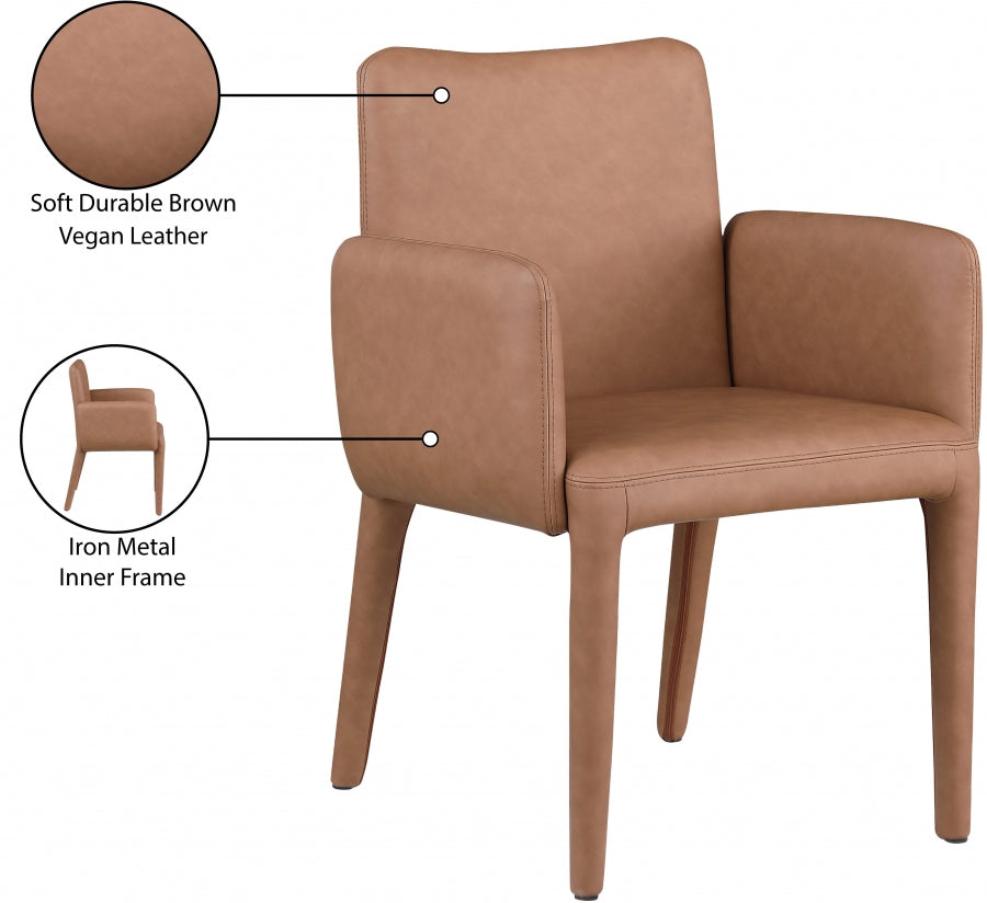 Pelle Vegan Leather Upholstered Dining Chair / Accent Chair
