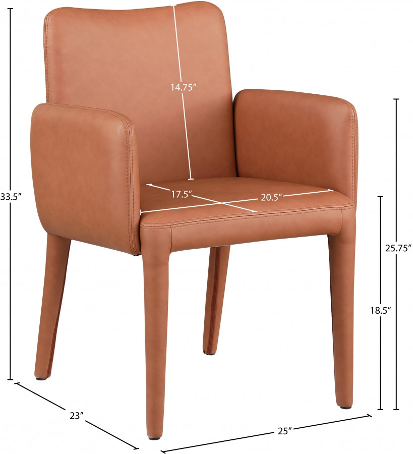 Pelle Vegan Leather Upholstered Dining Chair / Accent Chair