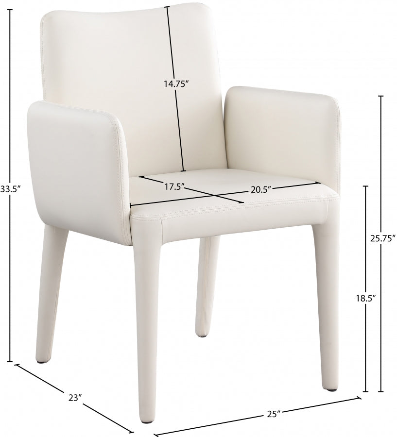 Pelle Vegan Leather Upholstered Dining Chair / Accent Chair