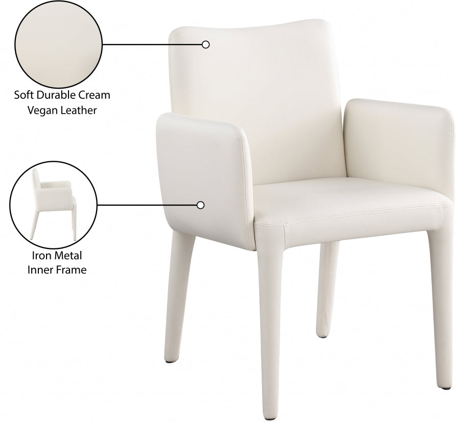 Pelle Vegan Leather Upholstered Dining Chair / Accent Chair