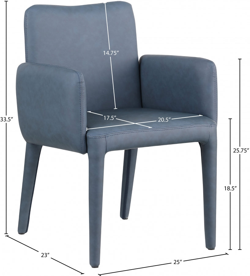 Pelle Vegan Leather Upholstered Dining Chair / Accent Chair