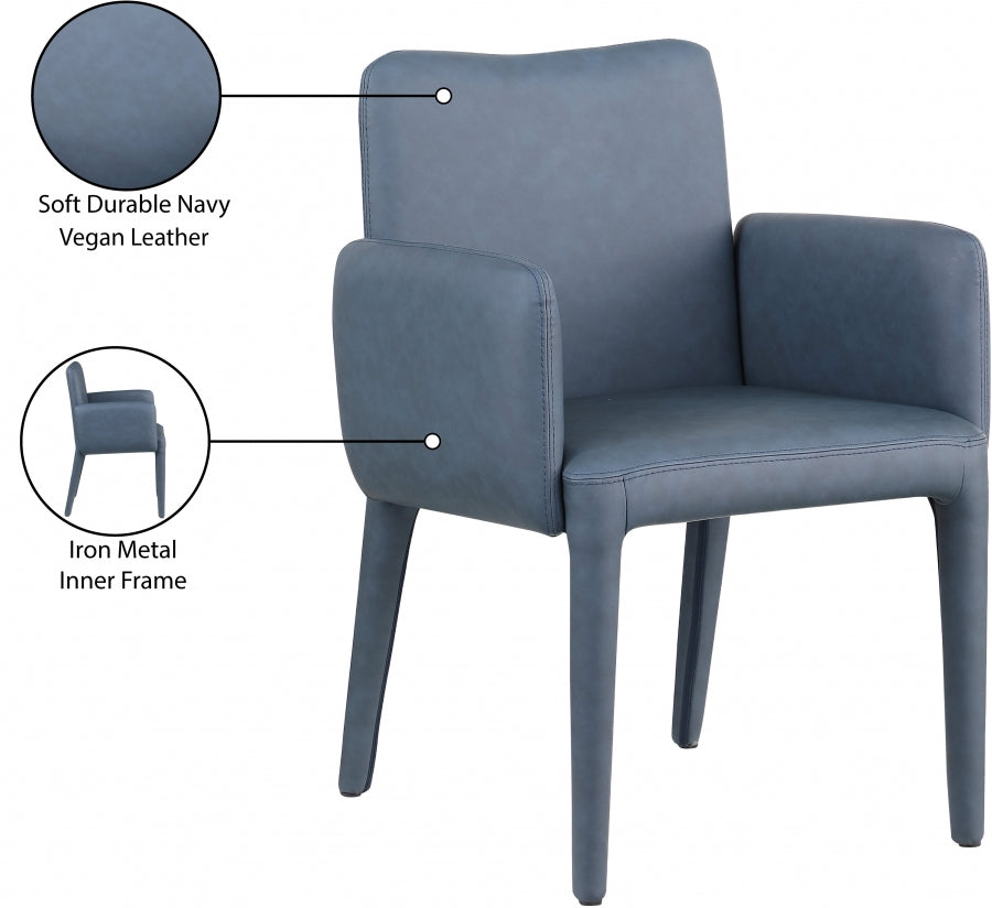 Pelle Vegan Leather Upholstered Dining Chair / Accent Chair
