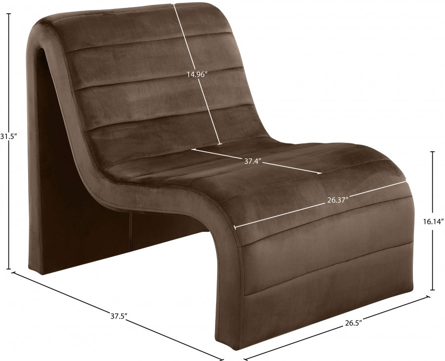 Ivy Velvet Upholstered Accent Chair