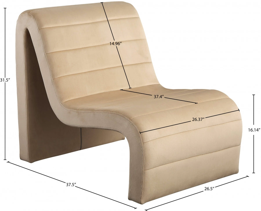 Ivy Velvet Upholstered Accent Chair