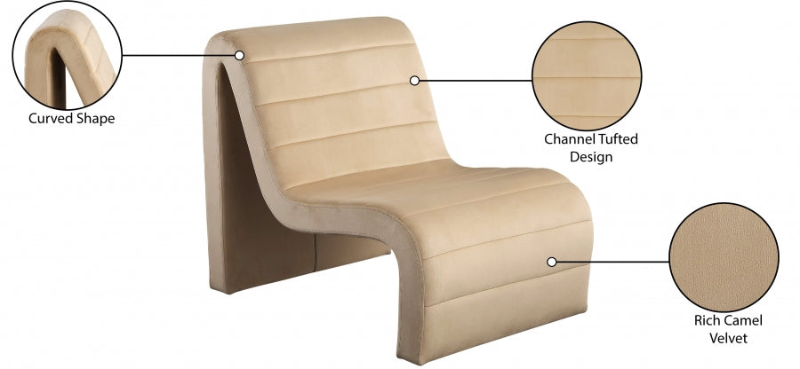 Ivy Velvet Upholstered Accent Chair