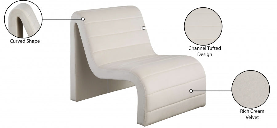Ivy Velvet Upholstered Accent Chair