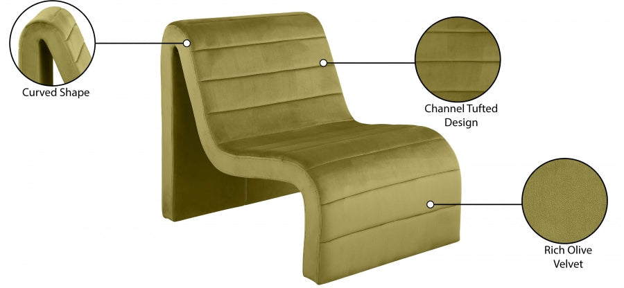 Ivy Velvet Upholstered Accent Chair