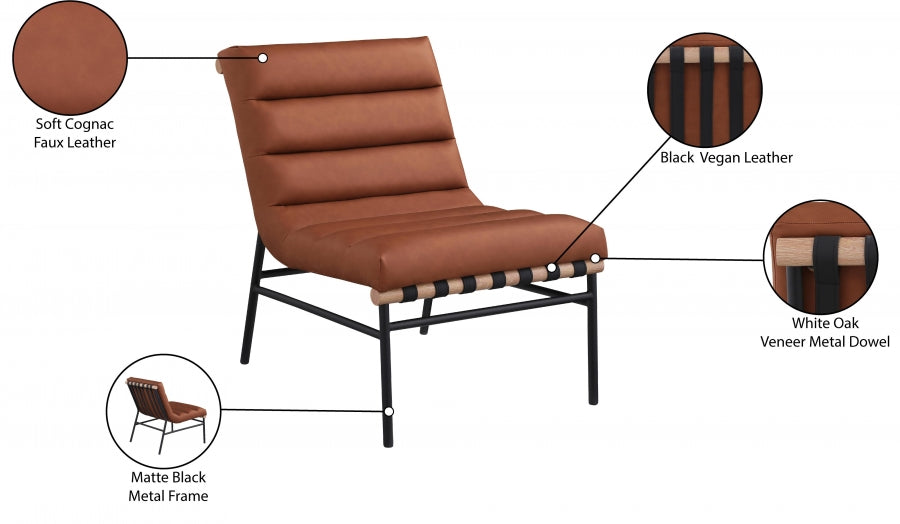 Burke Vegan Leather Upholstered Accent Chair