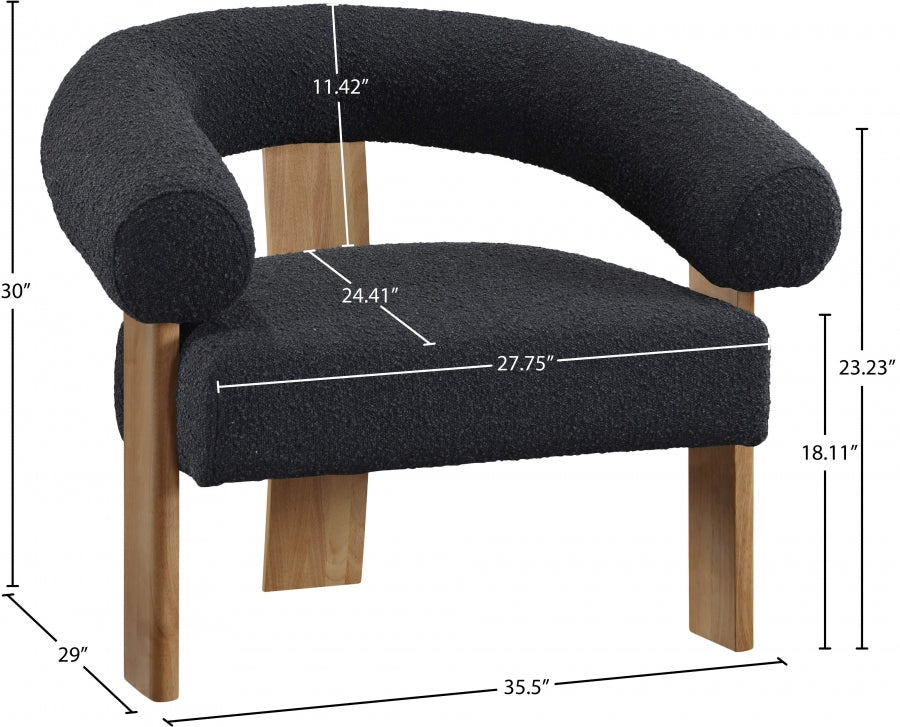 Winston Boucle Fabric Upholstered Accent Chair
