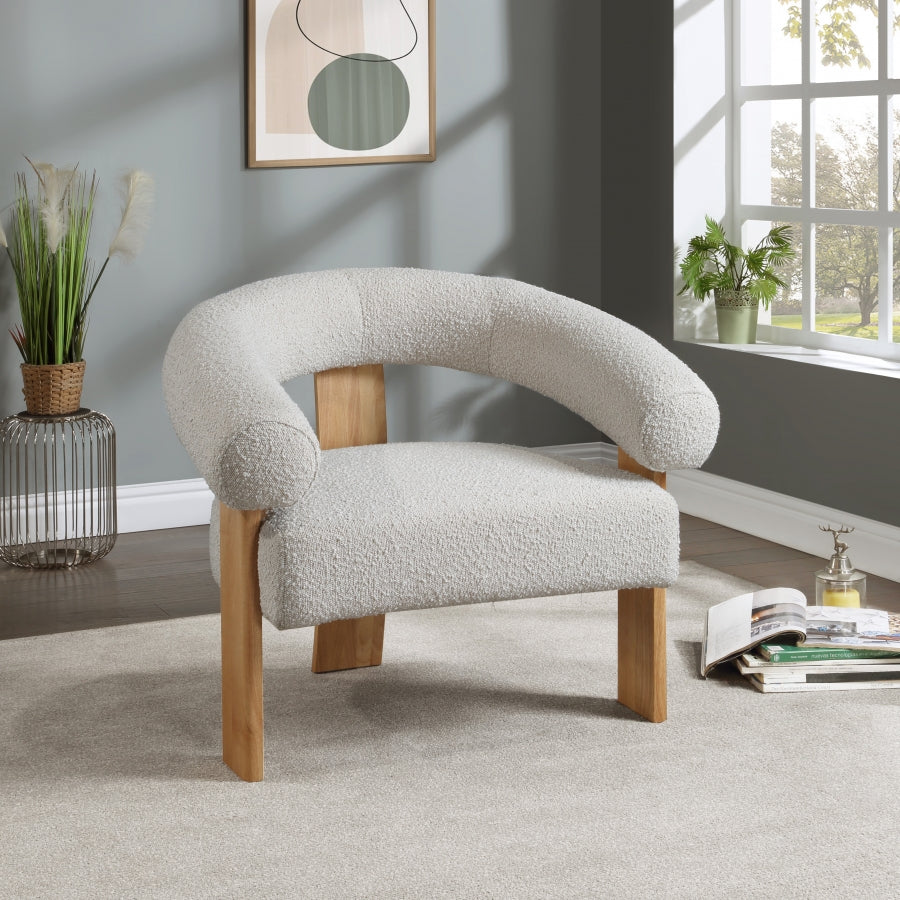 Winston Boucle Fabric Upholstered Accent Chair