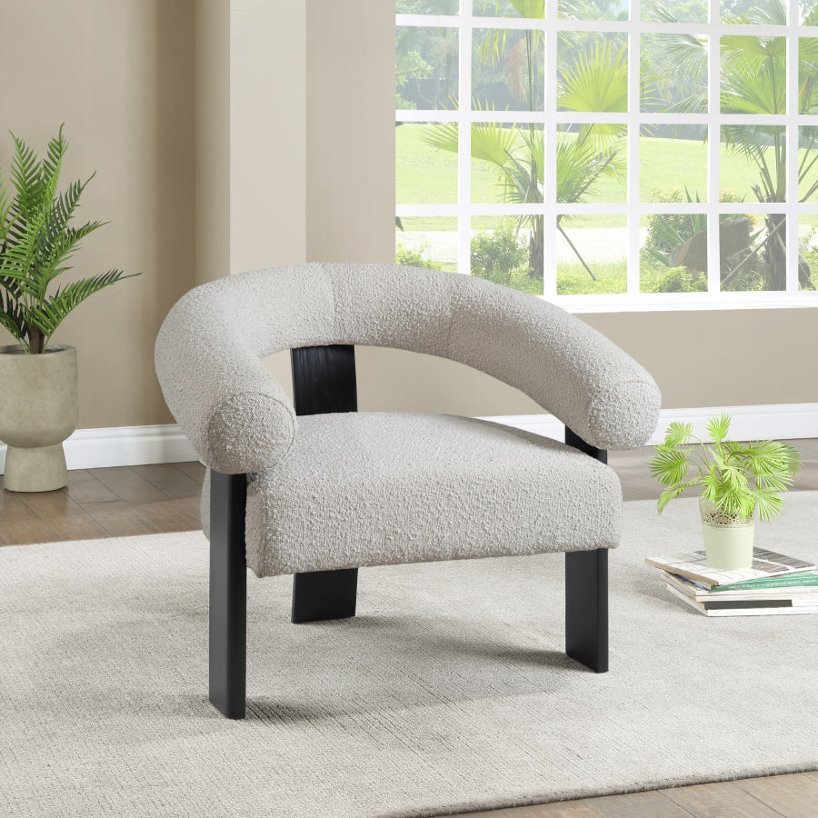Winston Boucle Fabric Upholstered Accent Chair