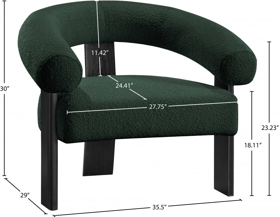 Winston Boucle Fabric Upholstered Accent Chair