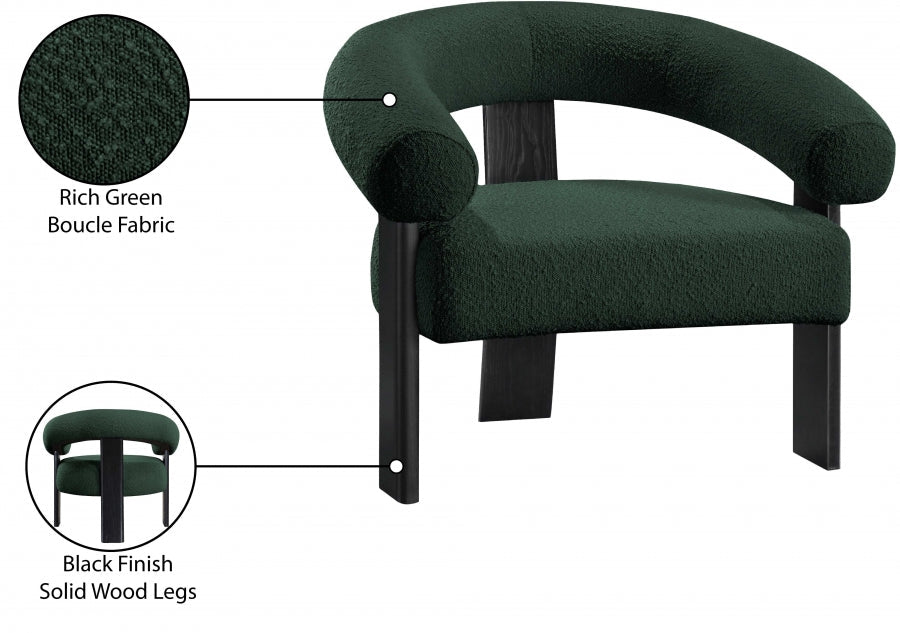 Winston Boucle Fabric Upholstered Accent Chair