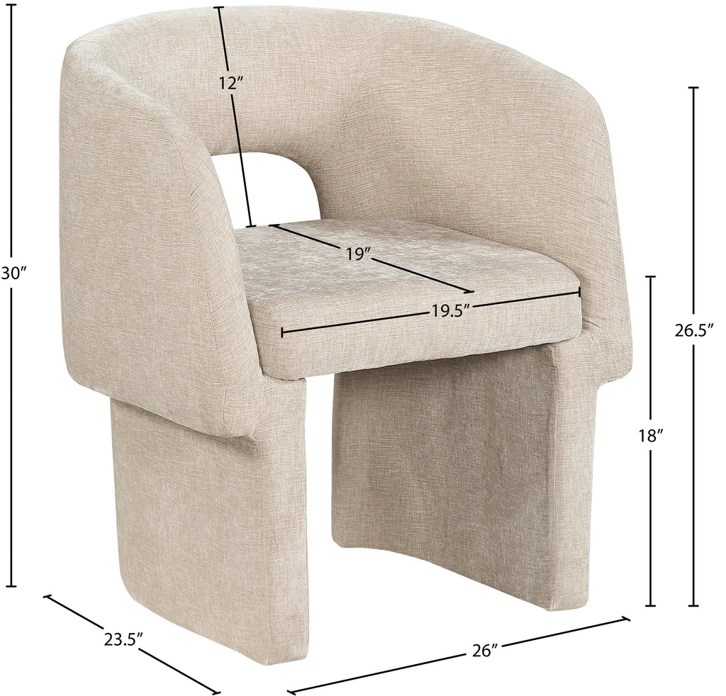 Emmet Chenille Fabric Upholstered Dining Chair / Accent Chair