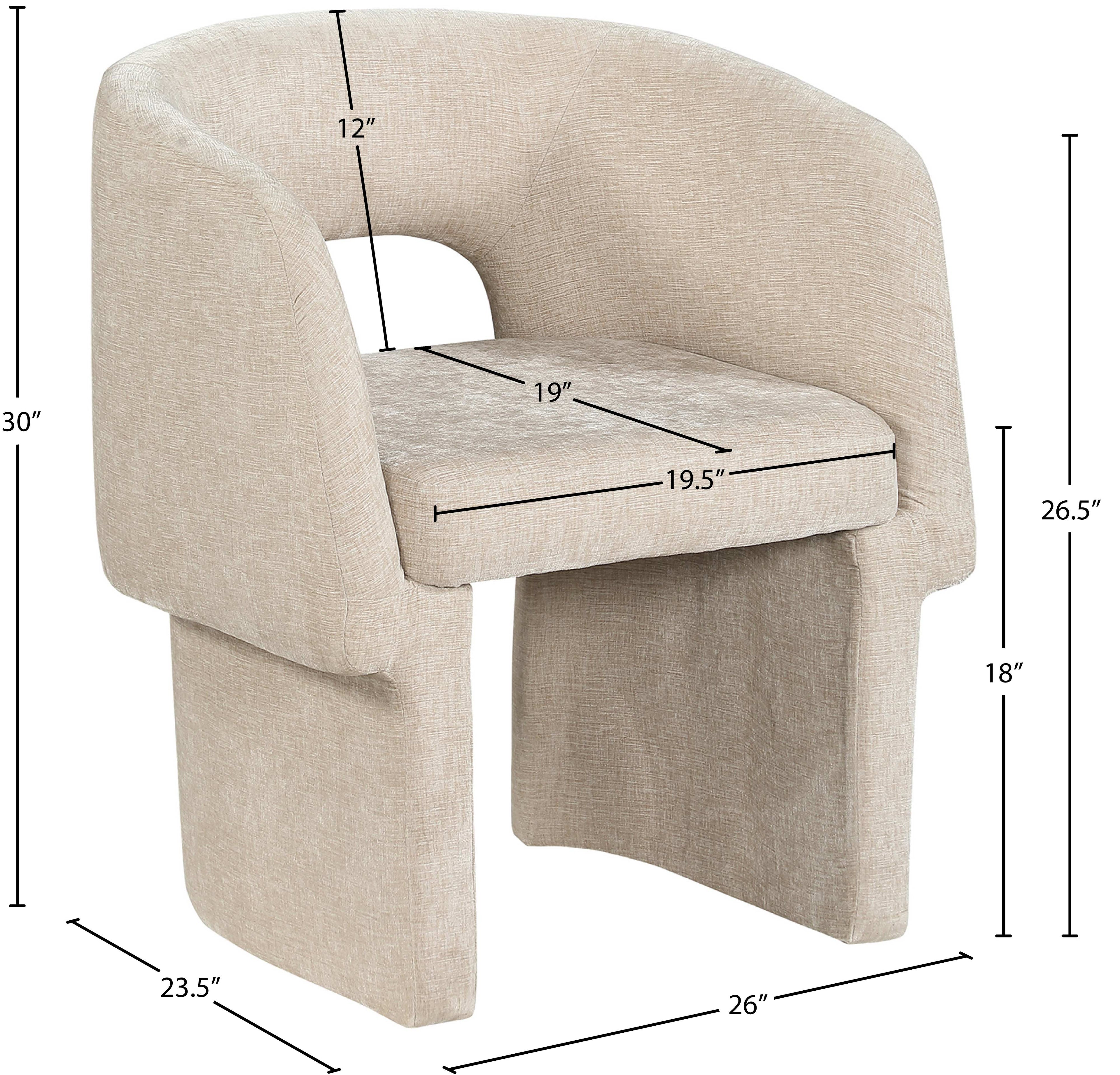 Emmet Chenille Fabric Upholstered Dining Chair / Accent Chair