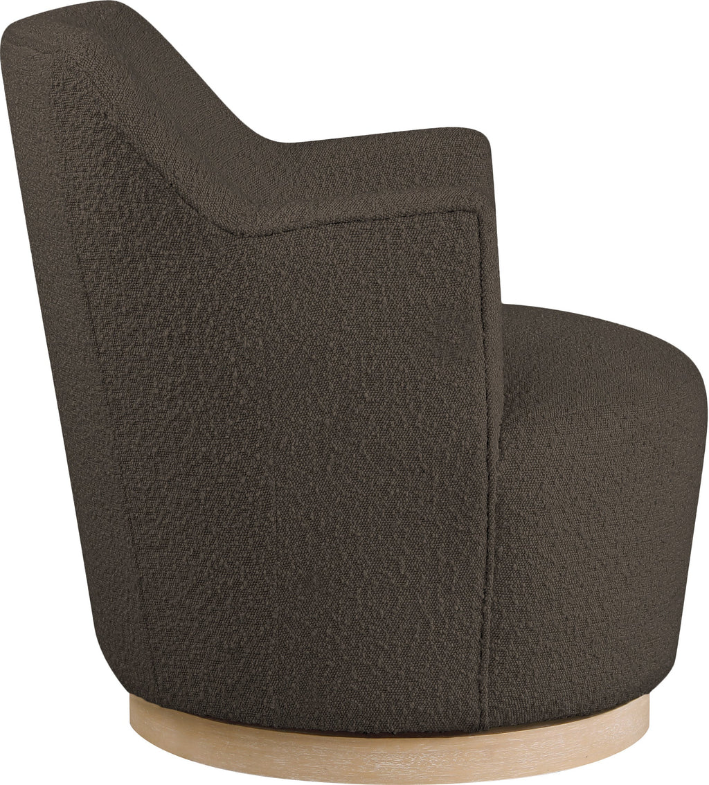 Clarita Boucle Fabric Upholstered Swivel Accent Chair