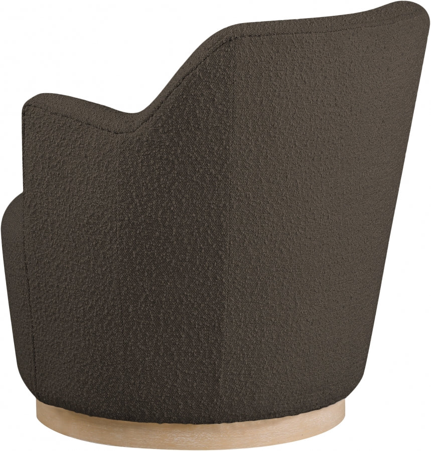 Clarita Boucle Fabric Upholstered Swivel Accent Chair