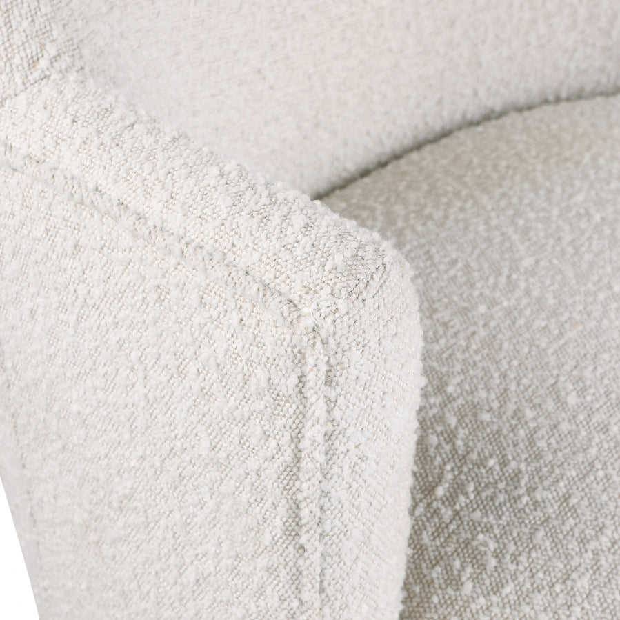 Clarita Boucle Fabric Upholstered Swivel Accent Chair