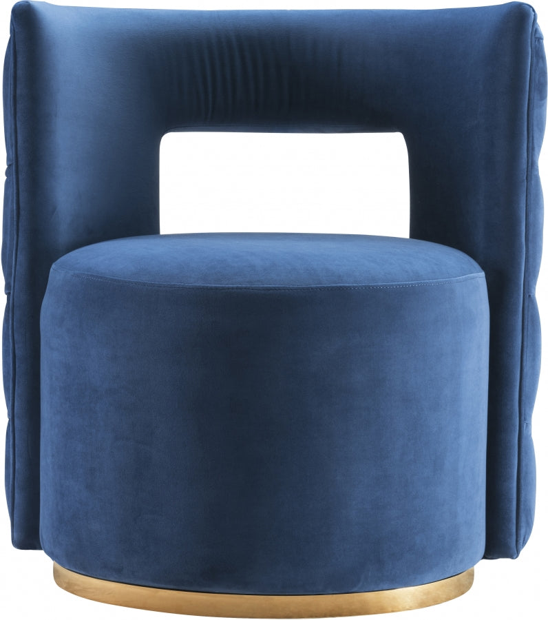 Theo Velvet Upholstered Swivel Accent Chair