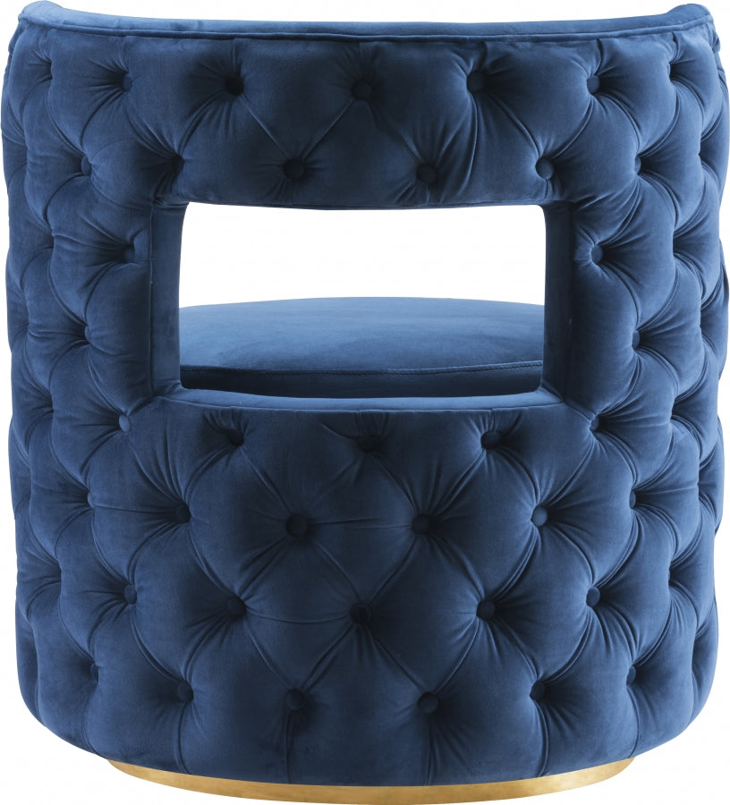 Theo Velvet Upholstered Swivel Accent Chair