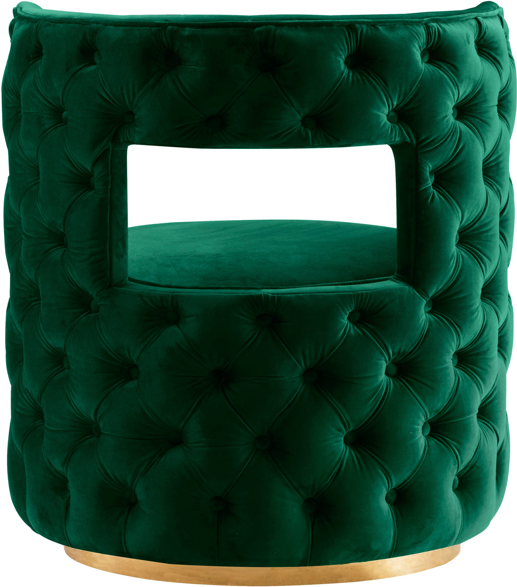 Theo Velvet Upholstered Swivel Accent Chair