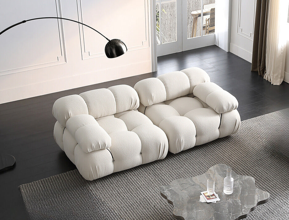 Mario Bellini Three-Seater Boucle Sofa