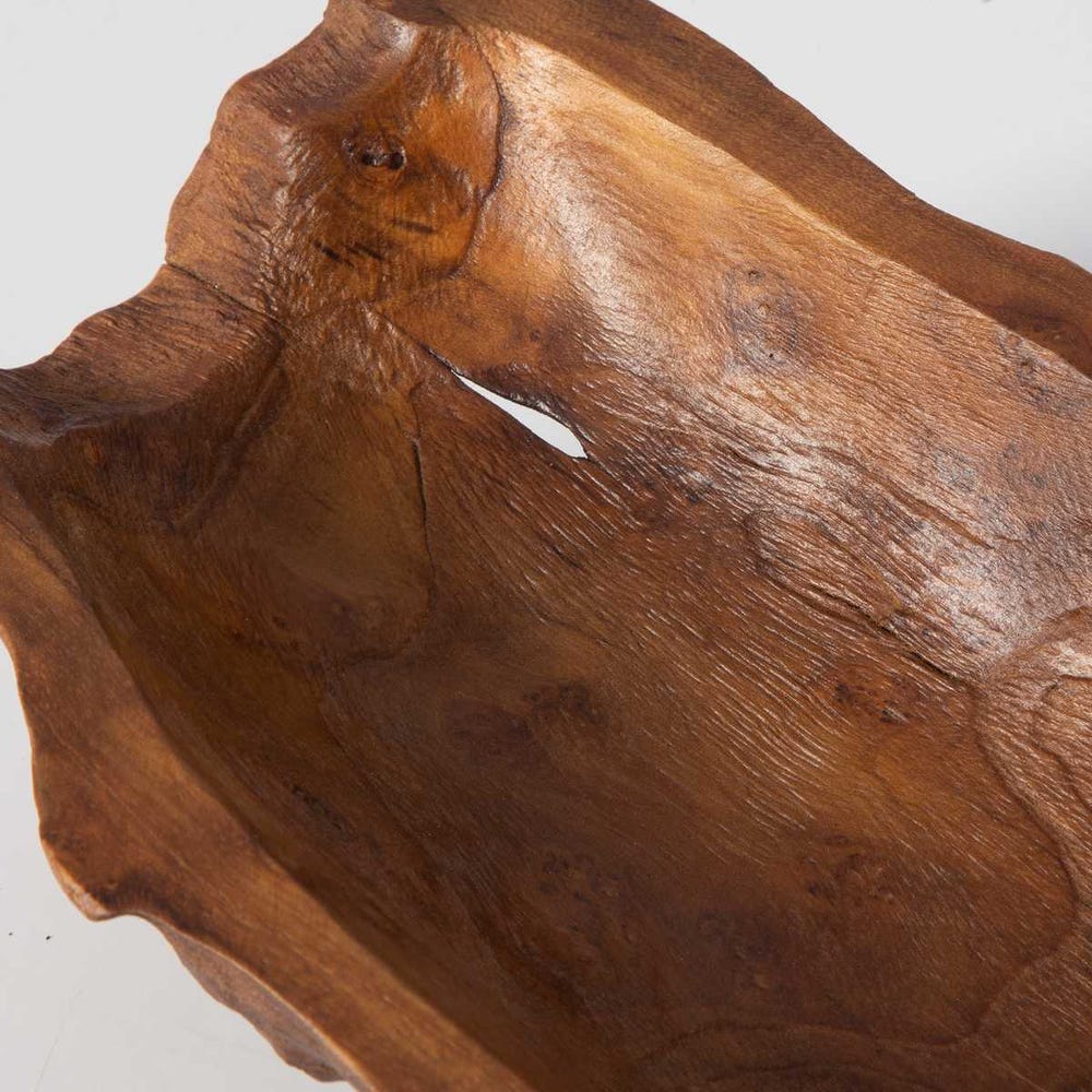 Teak Leaf Outdoor Bowl