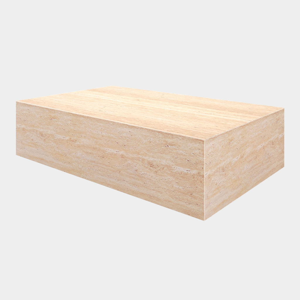 Artemis Contract Grade Rectangular Coffee Table in Travertine